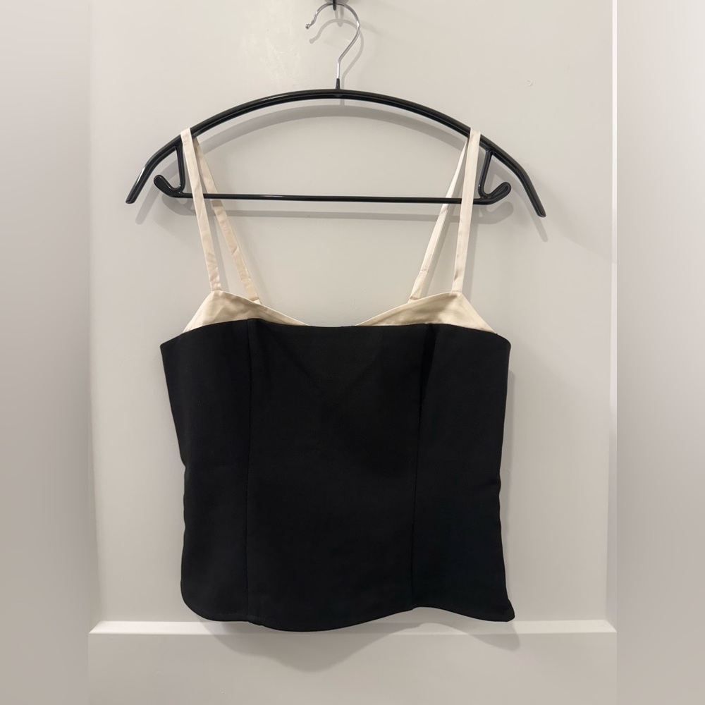 French Connection Azra Twill Corset Strappy Top
